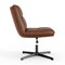 Flash Furniture Chloe Mid-Back Cognac Padded LeatherSoft Armless Office Chair Adjust, Swivel Function, Black Frame CH-232174-CGN-BK-GG - alternate 8